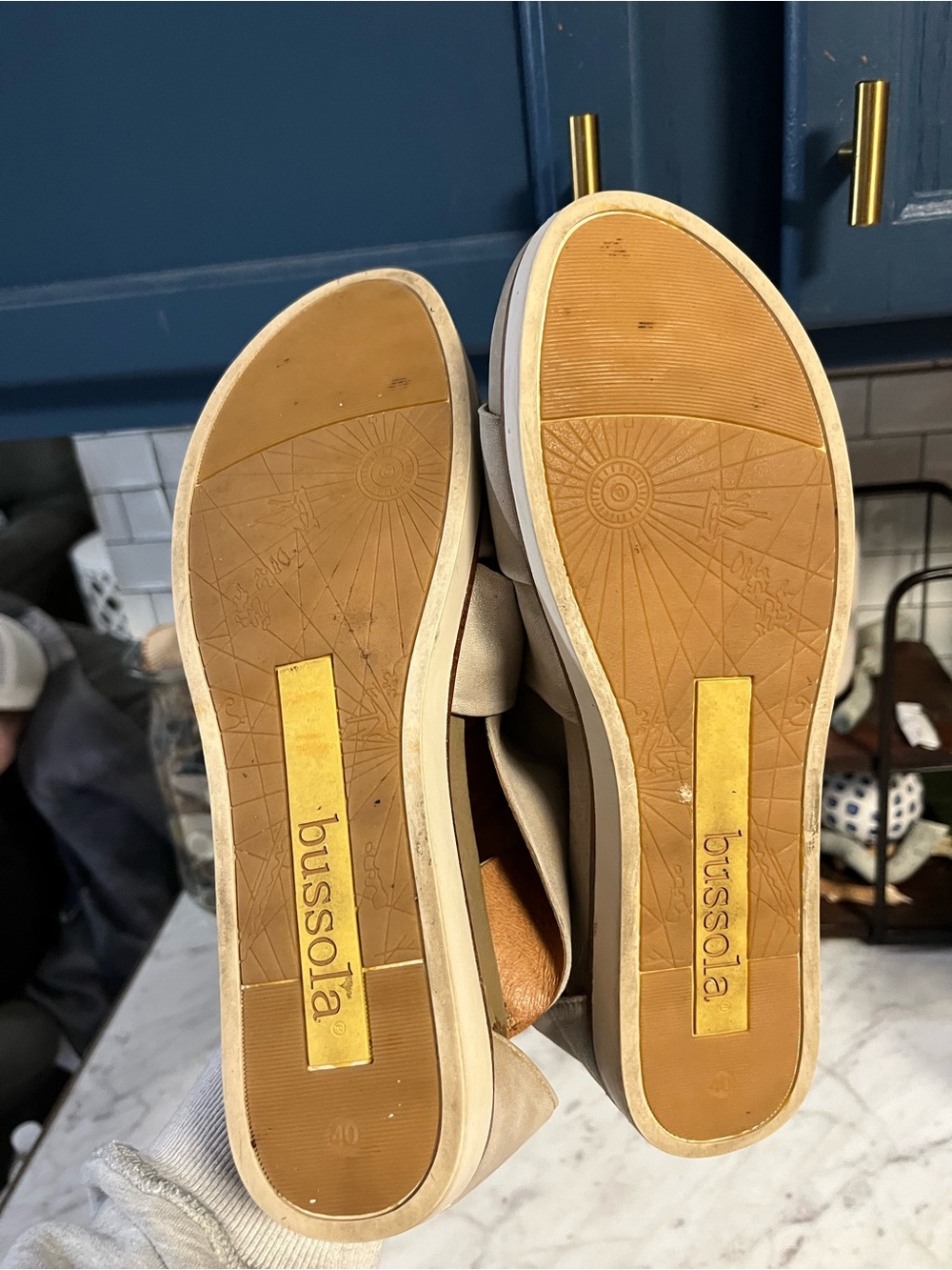 bussola Peggy Beige Crisscross Sandals size 40 View 5